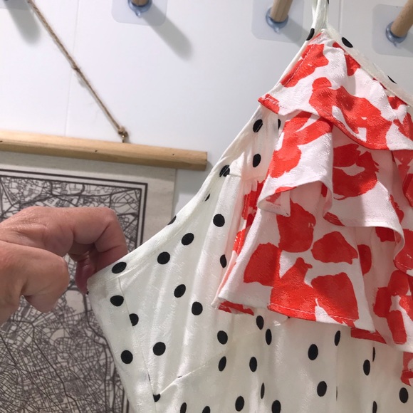 RIXO Target Ruffle Midi Sheath Slip Dress - Picture 6 of 11